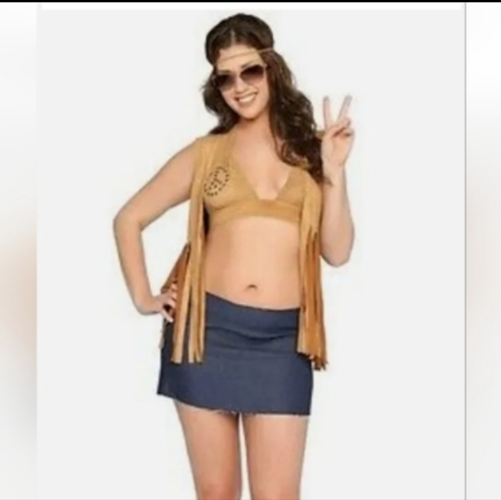 :* Womans sz. extra large  xl 3pc 70's seventies hippie babe costum…